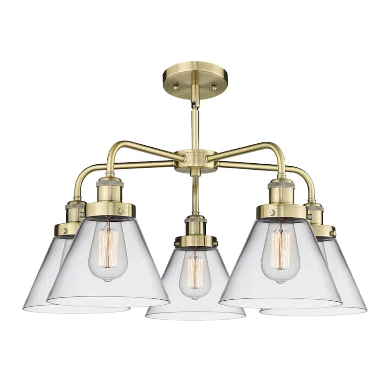 Innovations Lighting Cone - 5 Light 26" Stem Hung Chandelier