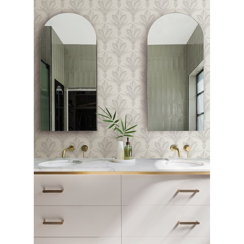 NuWallpaper Larkyn Grey Peel and Stick Wallpaper