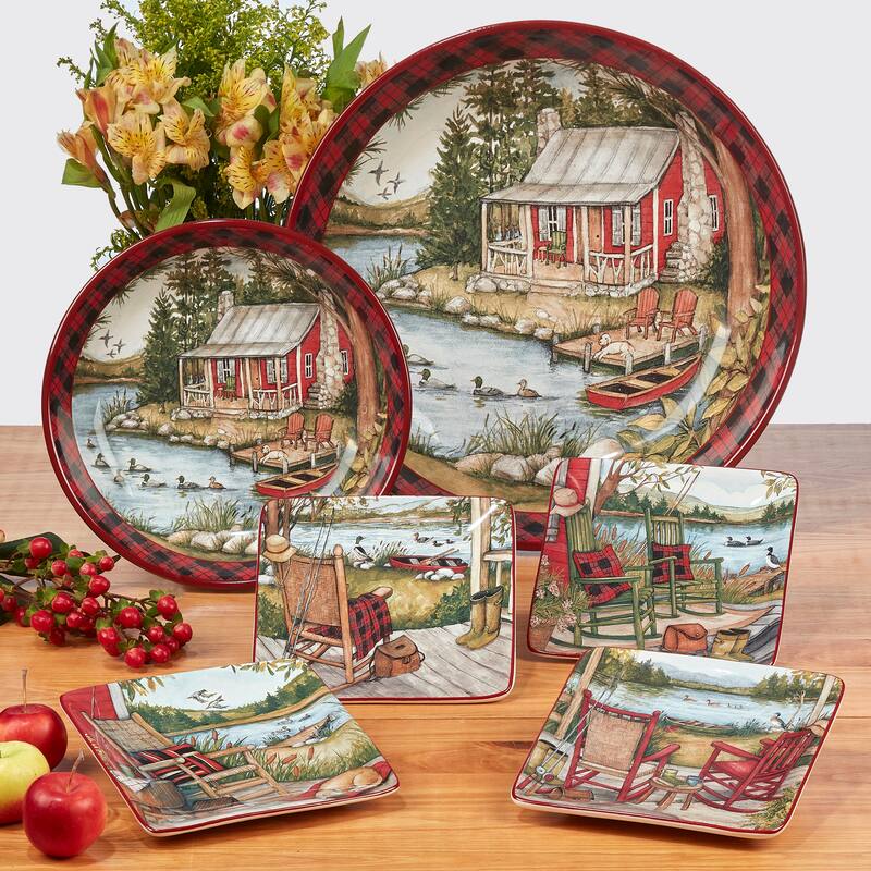Certified International Lake Retreat 16 pc Dinnerware Set, Service for 4