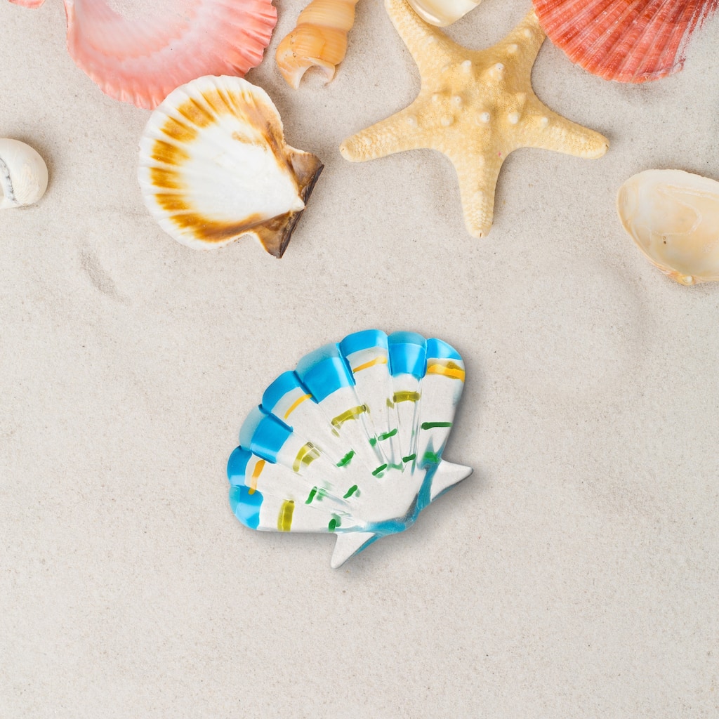 Cotton Candy Under the Sea Crystal Oyster Decoration - 2.25"