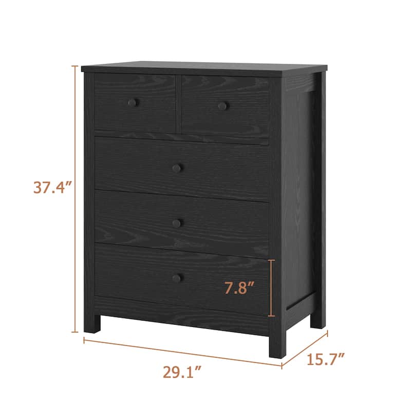 5 Drawer Dresser For Bedroom With Modern Style