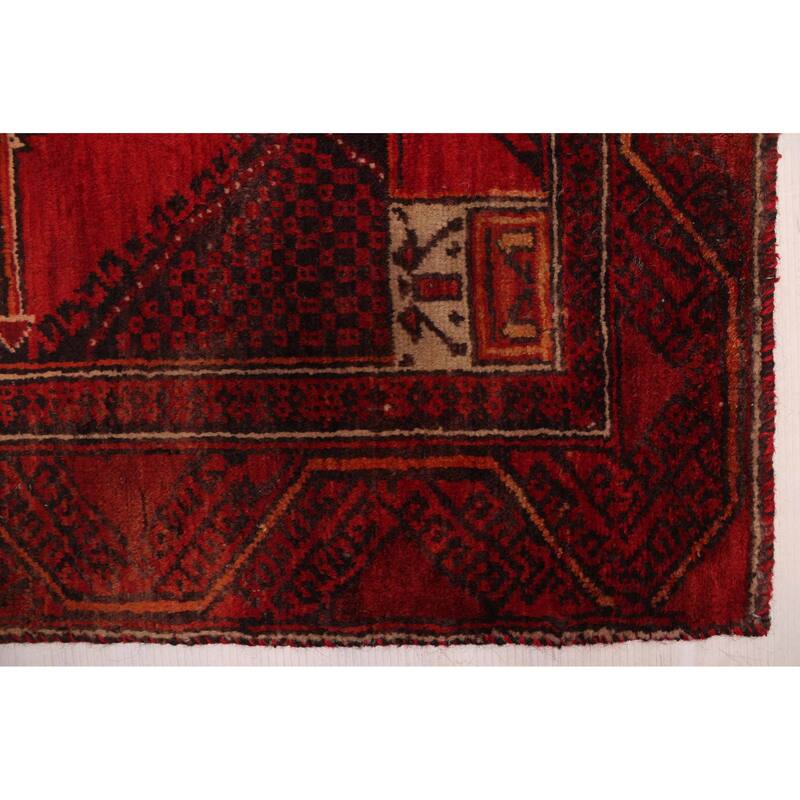 ECARPETGALLERY Hand-knotted Baluch Red Wool Rug - 3'3 x 6'6