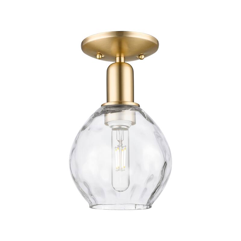 Innovations Lighting Endless Possibilities Arcadia - Waverly - 1 Light 6" Semi-Flush Mount - Champagne Bronze