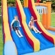 preview thumbnail 4 of 10, 6-In-1 Inflatable Water Slide with Dual Slides and Cave Crawling Game