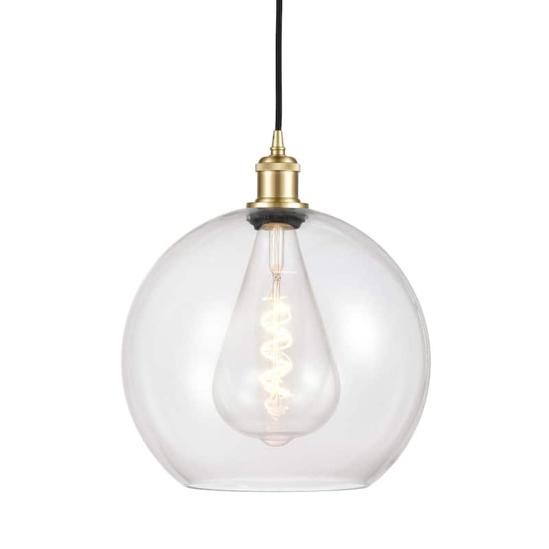 Innovations Lighting 516-1P-16-12 Athens Pendant Athens 12" Wide - Satin Gold / Clear
