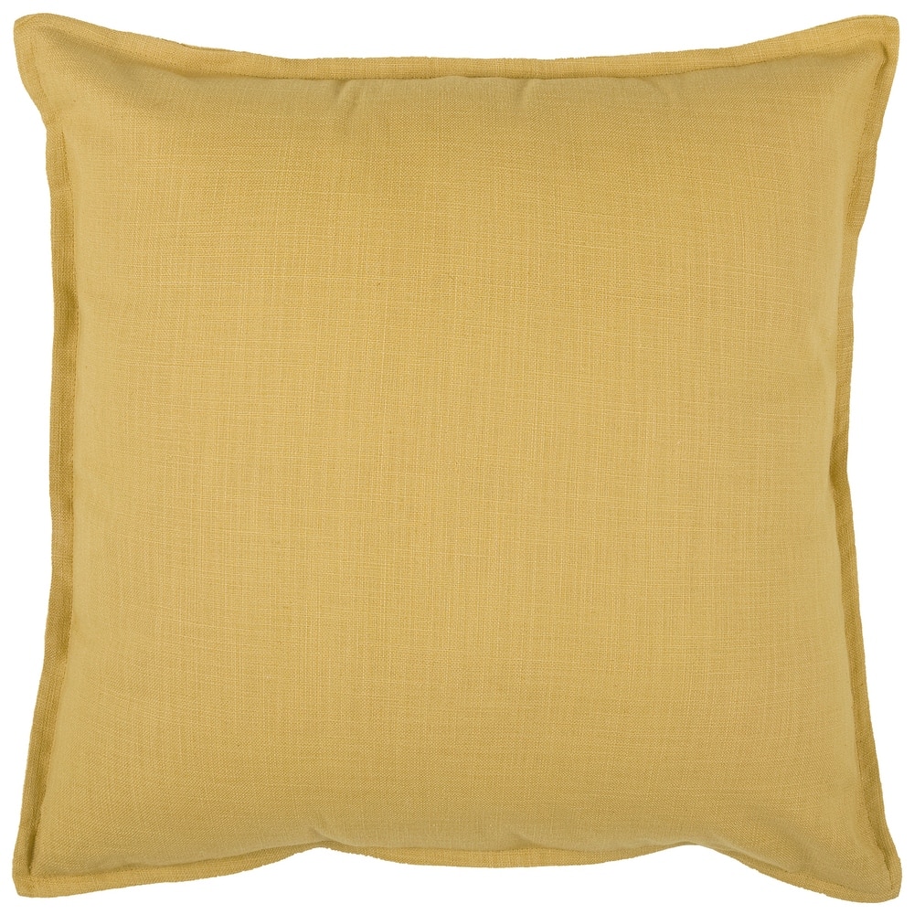 Rizzy Home Cotton Slub Solid Decorative Throw Pillow, 20x20