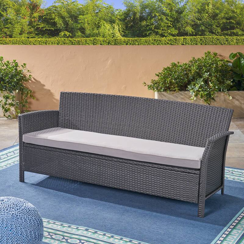 Charming Three-Seater Sofa for Outdoor Spaces, Enhancing Comfort and Style
