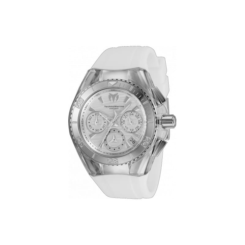 Technomarine Women's TM-120033 Cruise Quartz Chronograph Silver Dial Watch