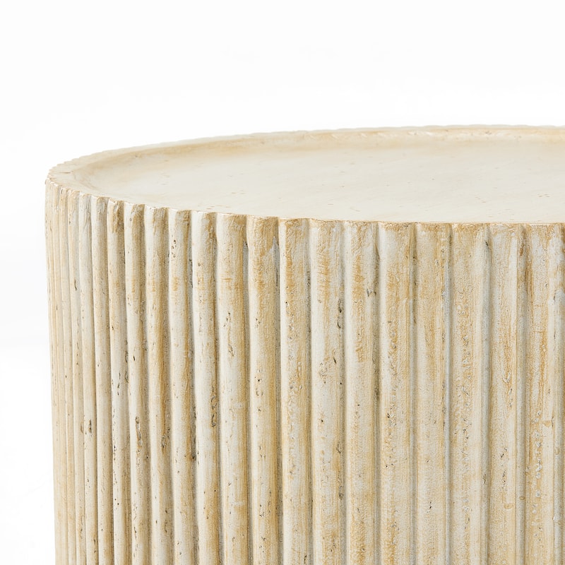 Christopher Knight Home - Robben Fluted Magnesium Oxide Travertine Coffee Table