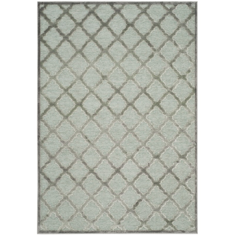 SAFAVIEH Paradise Hannelotte Modern Viscose Rug - 4' x 5'7" - Grey/Spruce