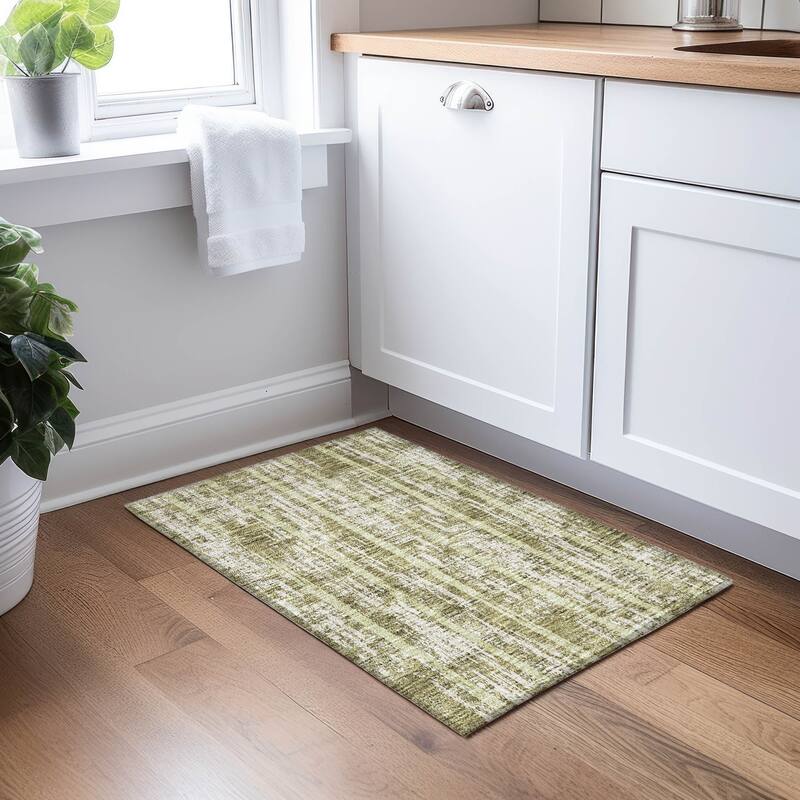 Machine Washable Indoor/ Outdoor Chantille Ombre Stripe Rug