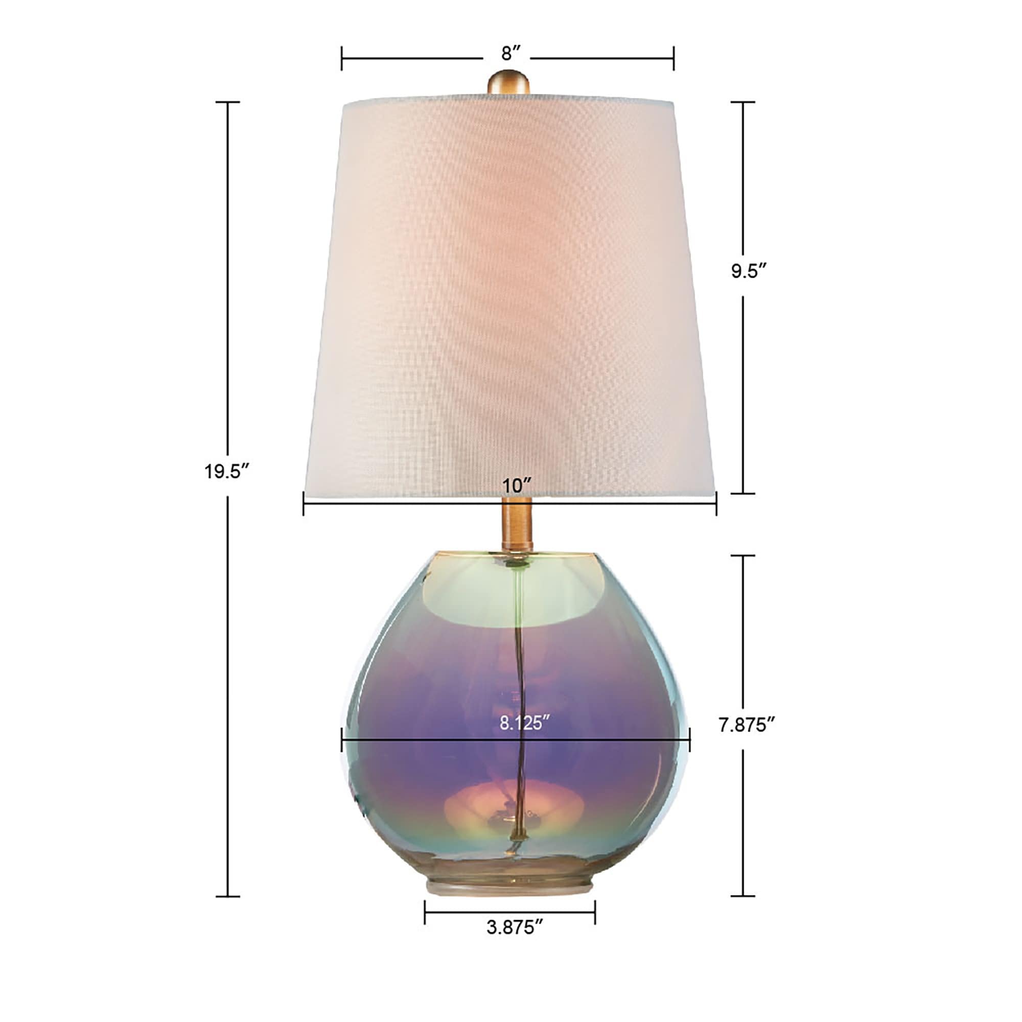 Iridescent lamp base hot sale