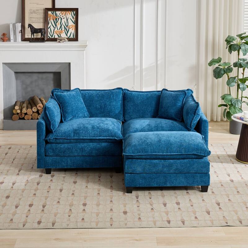 Cloud Sofa Ottoman only, Modern Sectional Couch, for Living Room Bedroom and Apartment