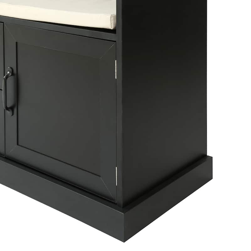 Multi-Functional Hall Tree with Coat Rack, Storage Bench, Shelves, and Drawers for Entryway Storage