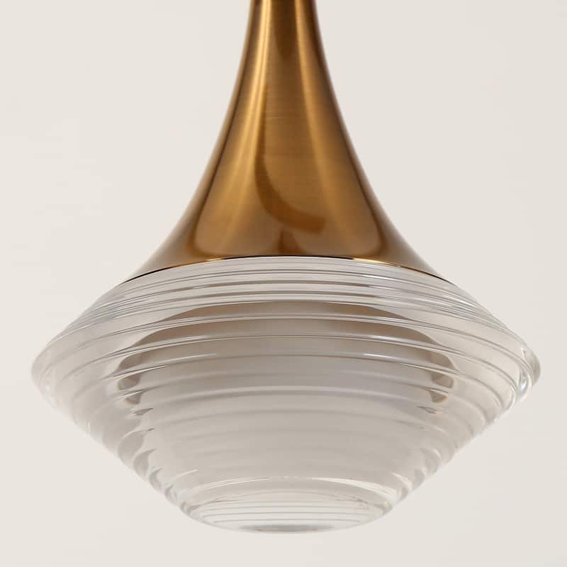 Modern LED 5-Light Chandeliers Island Pendant Lights for Kitchen Island - Gold