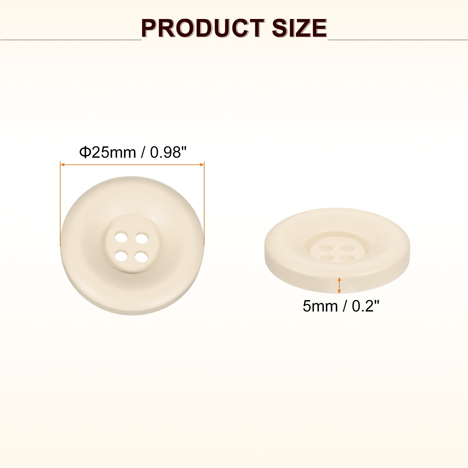 Sewing Buttons 4 Holes Resin Thickened Round Crafting Replacement Buttons for Clothing DIY Crafts Decoration