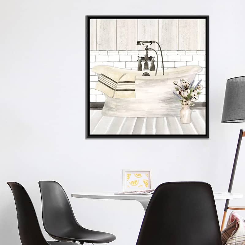 iCanvas "Farmhouse Bath I Tub" by Tara Reed Framed Canvas Print
