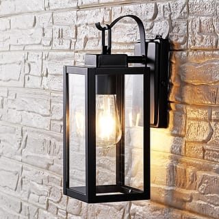 SAFAVIEH Lighting Clemens Outdoor Wall Sconce - 5"W x 7"D x 14"H
