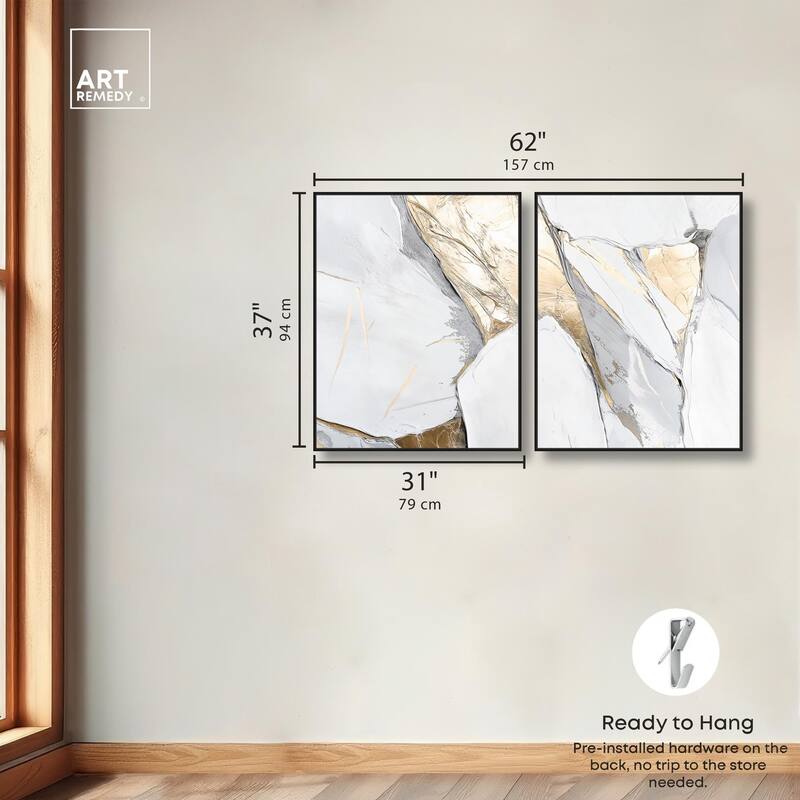 Cracks of Creation III Canvas Set of 2 by Art Remedy