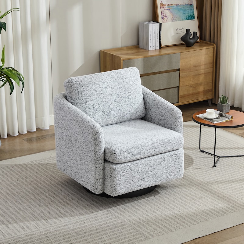 31.5"W Swivel Accent Chair and Comfy Round Accent Single Sofa Chair, 360 Degree Club Chair