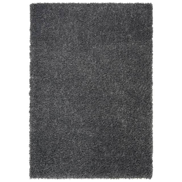 SAFAVIEH August Shag Veroana Solid 1.5-inch Thick Rug - 2' x 5' - Charcoal
