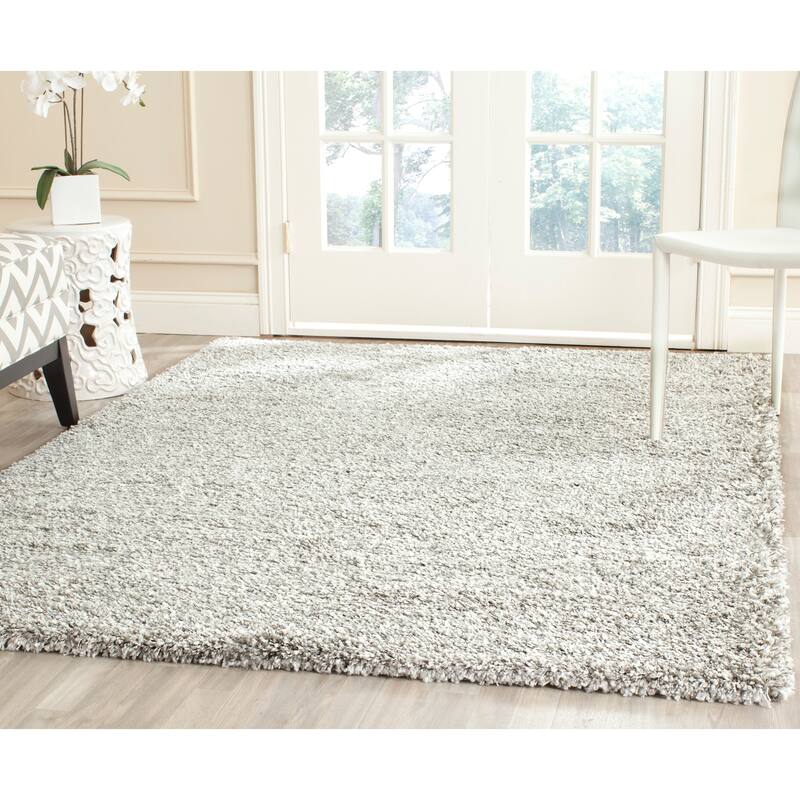 SAFAVIEH New York Shag Ruslana 1.2-inch Thick Rug - 5'3" x  7'6" - Grey/Grey - Runner/Rectangle