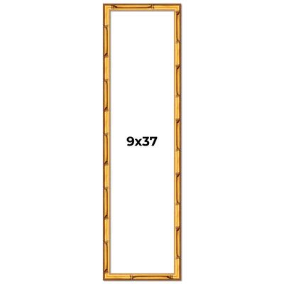 9x37 Frame Gold Bamboo Picture Frame Modern Photo Frame Includes UV Acrylic Shatter Guard Front Acid Free Foam Backing Board