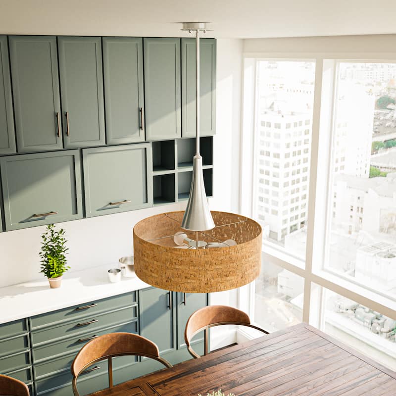 Kenroy Home Bulletin 3-Light Pendant - Brushed Steel