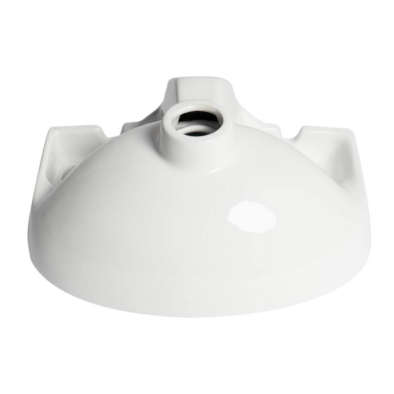 White 14" Small Wall Mounted Ceramic Sink with Faucet Hole