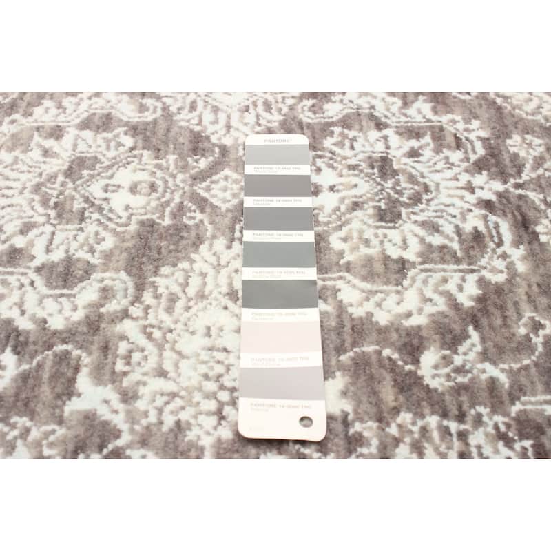 ECARPETGALLERY Hand-knotted Heritage Grey Silk, Wool Rug - 2' 8" x 10'