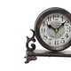 preview thumbnail 12 of 24, Black Metal Scroll Decorative Clock (Set of 2) - 7 x 3 x 7