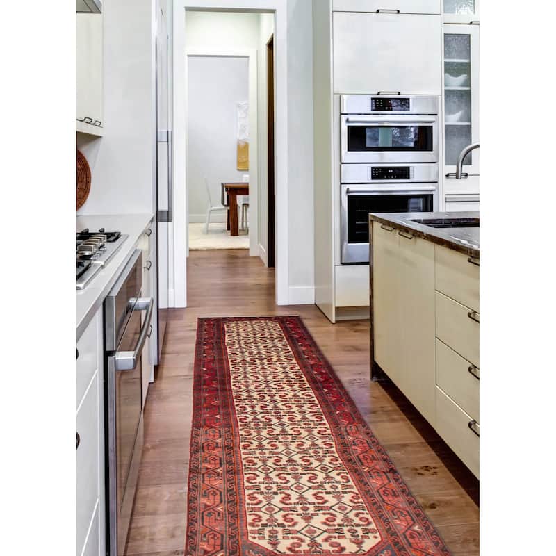 ECARPETGALLERY Hand-knotted Andelz Cream Wool Rug - 2'8 x 13'2