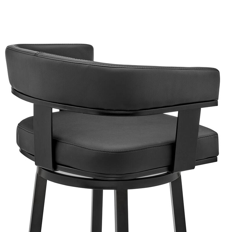 Cohen Modern Swivel Bar Stool, Upholstered Counter Chair with Metal Frame