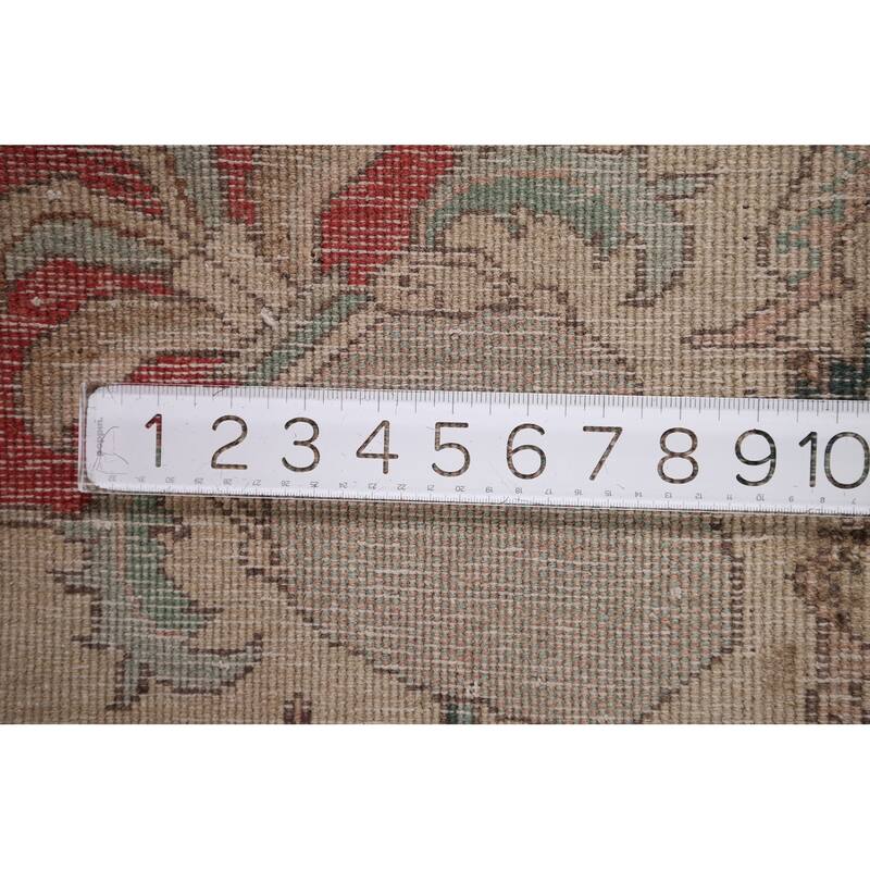 Distressed Kashmar Persian Vintage Area Rug Hand-Knotted Wool Carpet - 4'7" x 6'1"