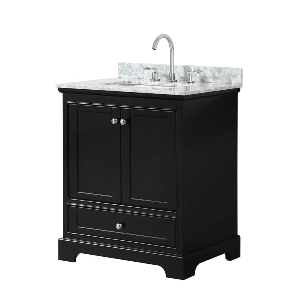 Wyndham Collection Deborah 30" Free Standing Single Vanity Set with