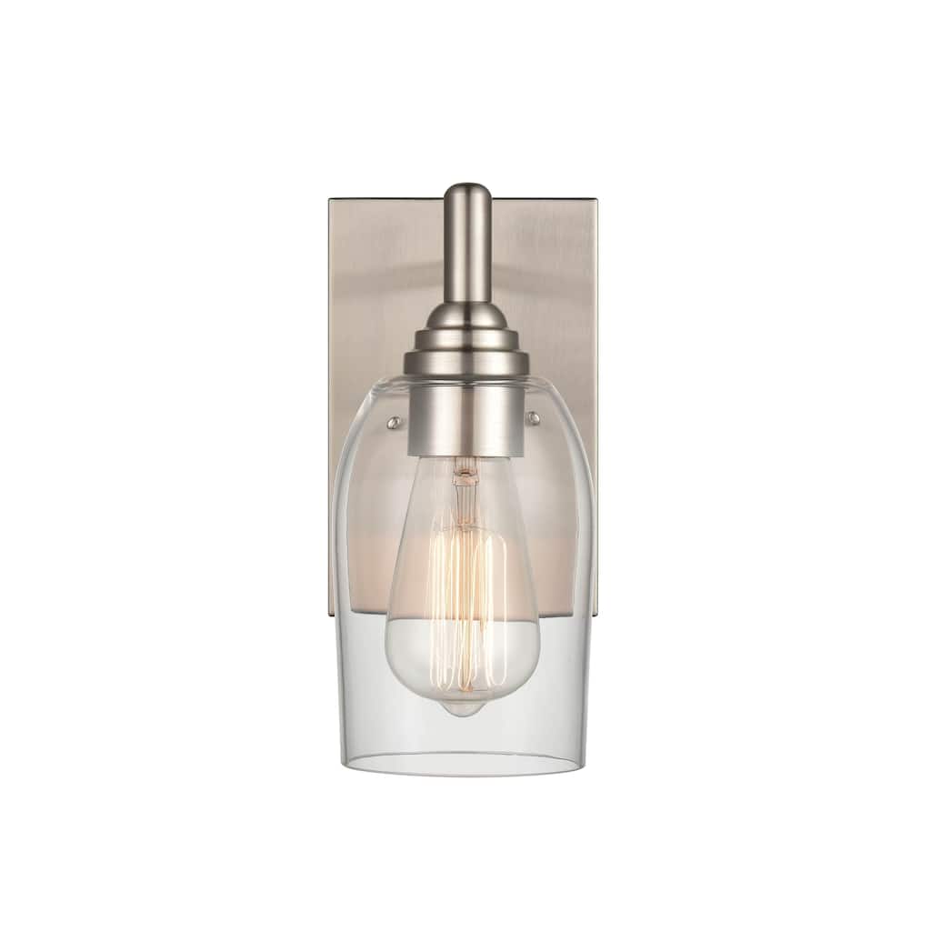Millennium Lighting Arlett 1 Light Wall Sconce in Brushed Nickel with Clear Glass Shades - 26