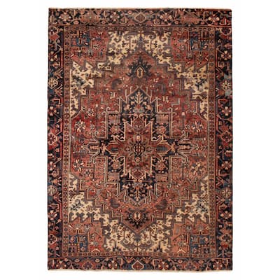 ECARPETGALLERY Hand-knotted Sarabi Dark Copper Wool Rug - 6'4 x 9'1