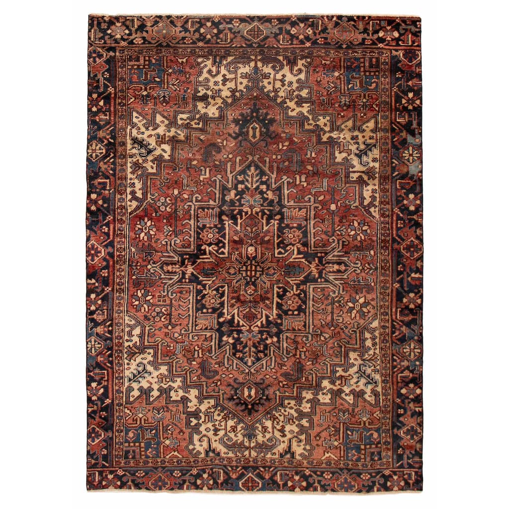 ECARPETGALLERY Hand-knotted Sarabi Dark Copper Wool Rug - 6'4 x 9'1