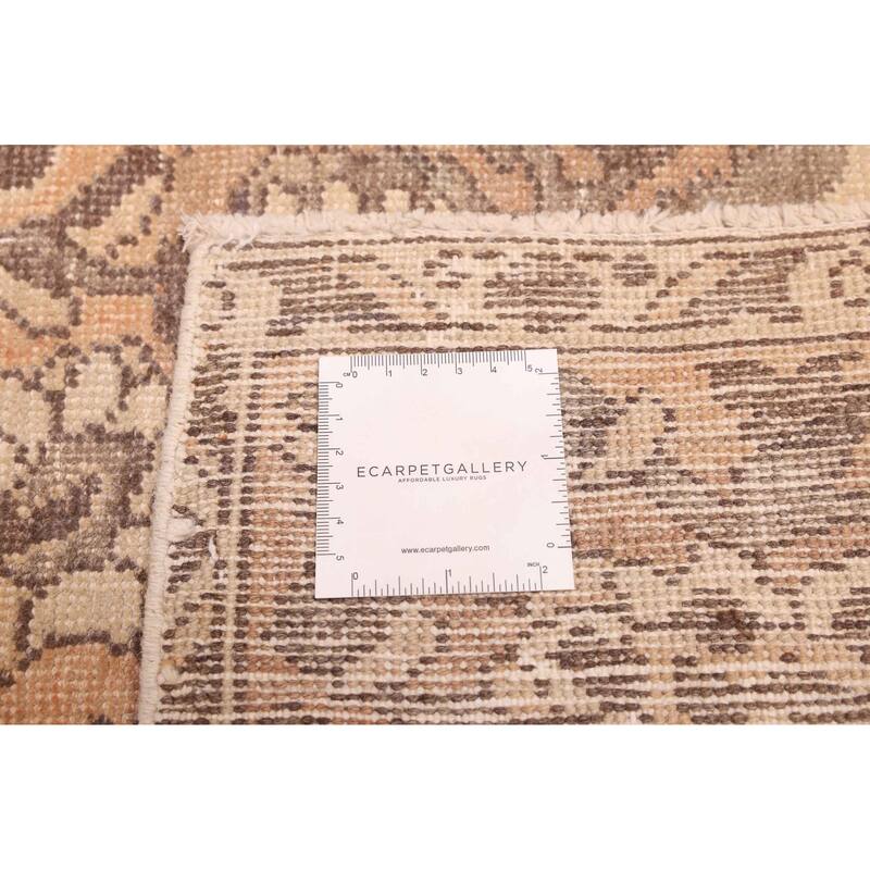 ECARPETGALLERY Hand-knotted Antalya Vintage Brown Wool Rug - 6'8 x 9'4