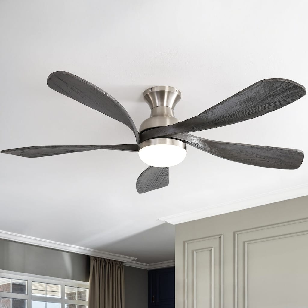 Sofucor 52 inch Ceiling Fan with Light Large Airflow 6 Speed 18W Tri-Color LED Indoor Ceiling Fan with Remote，Smart Control