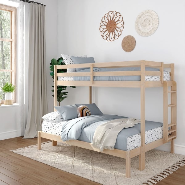 slide 2 of 22, Now Furniture Bunk Bed for Kids, Twin over Full Textured Natural