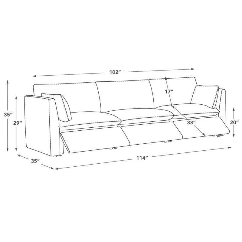 Cypress Power Reclining Sectional Sofa Couch