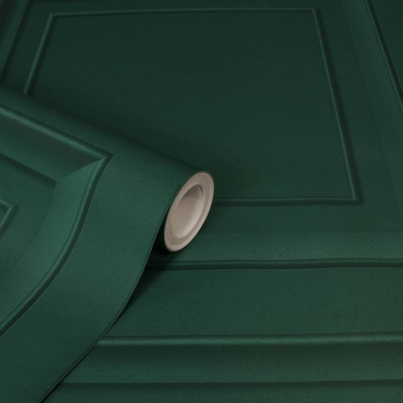 Fine Decor Distinctive Evergreen Square Panel Wallpaper - N/A