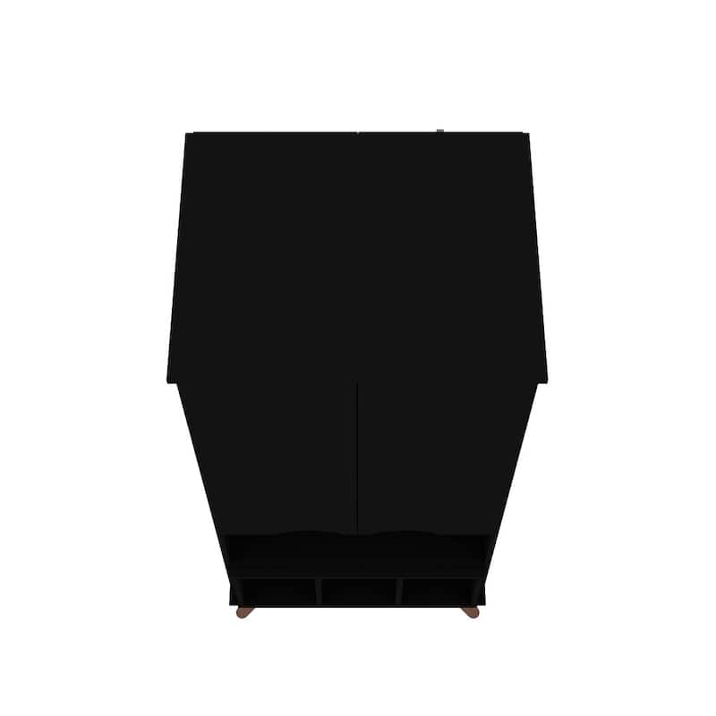 Manhattan Comfort Hampton Wood 6 Shelf Display Cabinet