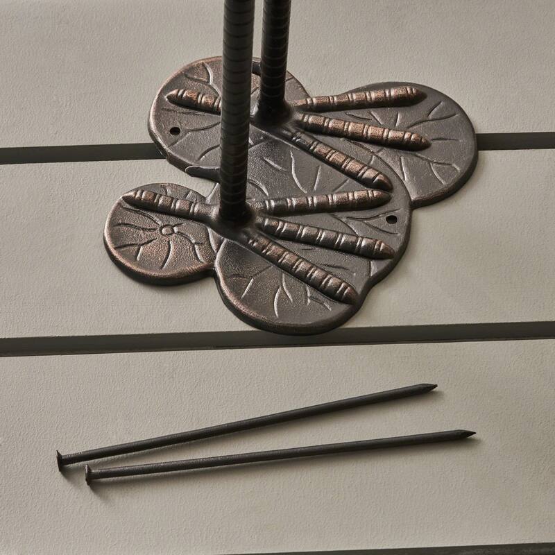 Roomfitters Sunny Outdoor 43-Inch Rust-Proof Cast Aluminum Preening Crane Garden Sculpture, Antique Bronze