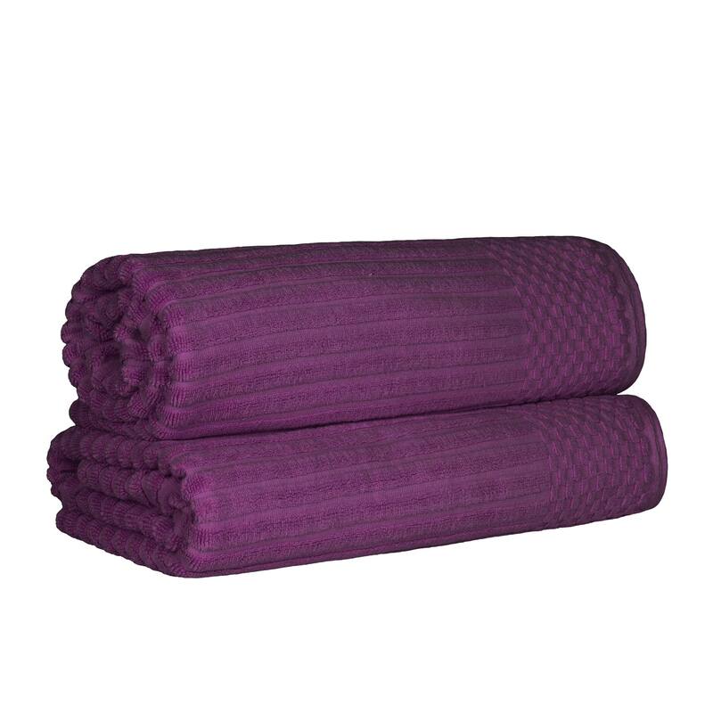 Superior Soho Ribbed Cotton Bath Sheet Set of 2