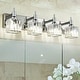preview thumbnail 128 of 182, 2/3/4-Light Modern Bathroom Crystal Vanity Light Wall Sconces 27.5 - Chrome