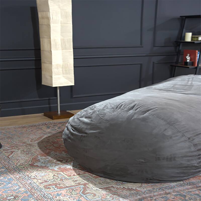 Jasper Traditional 8 Foot Cylindrical Suede Bean Bag