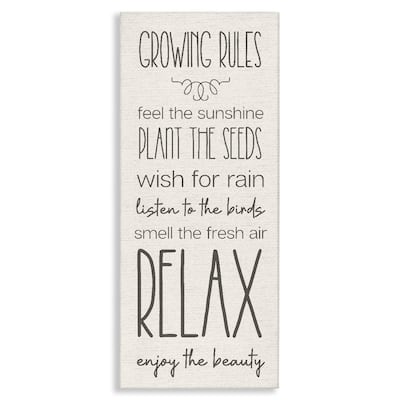 Stupell Serene Gardening Rules Canvas Wall Art Design By Lil' Rue