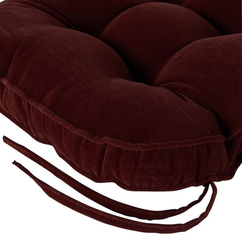 Burgundy Hyatt 2-Piece Reversible Rocking Chair Cushion Set